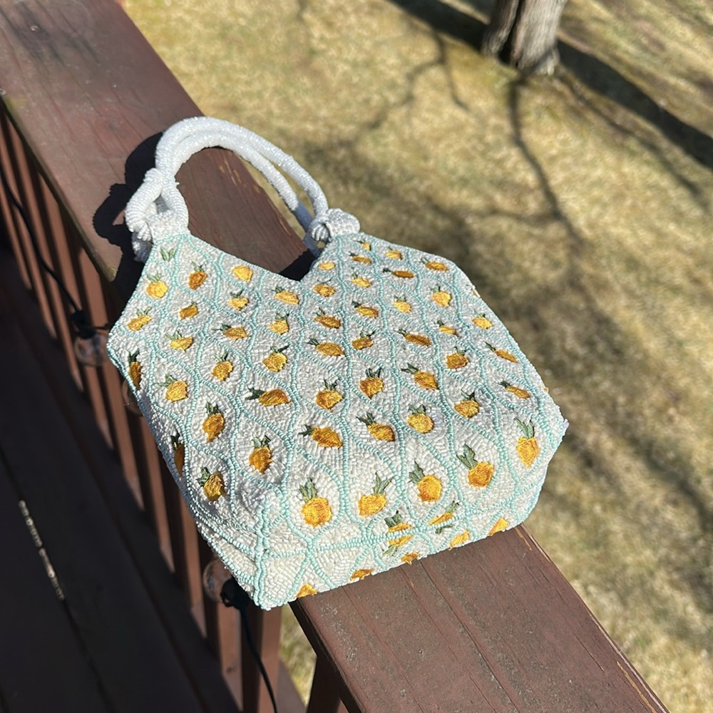 NWT Viral lemon beaded bag - Picture 7 of 13